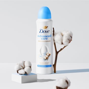 Dove Advanced Care Fresh Cotton and Sea Minerals deodorant spray - imagine 3